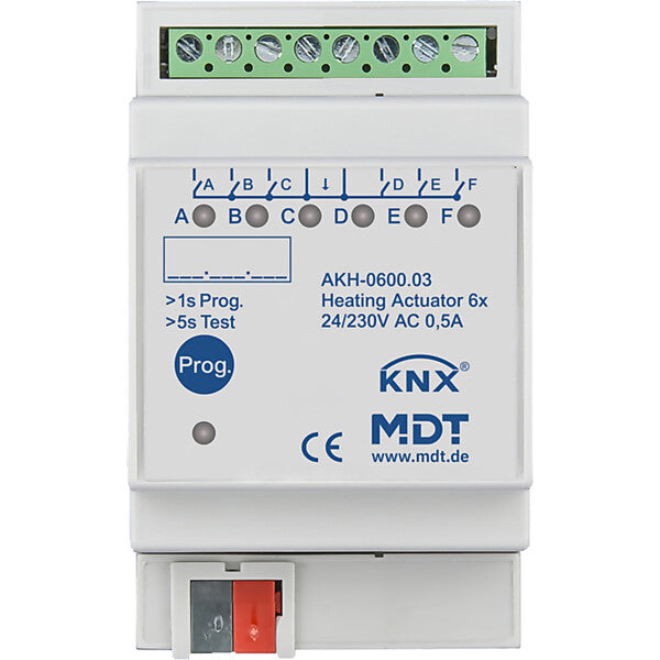 MDT technologies Heizungsaktor 6-fach 3TE REG, 24-230VAC AKH-0600.03
